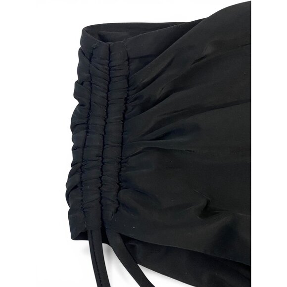 NWT SHEIN Black Bandeau Bikini Set High Waist Ruched Adjustable Straps Size S - Picture 5 of 9